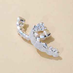Hip Hop argent glacé Grillz haut bas Zircon cubique Moissanite diamant dents décoration 10k 14k 18k or 925 dents en argent - Product Image 3