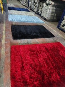 Super Soft Woven Polyester Shaggy Plush Area <b>Rugs</b> High Pile Indoor Modern Living Room Bedroom Kids Home Decor <b>Black</b> - Product Image 3