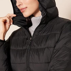 เสื้อโค้ทขนเป็ดกันลมมีฮู้ดสำหรับผู้หญิงและผู้ชายน้ำหนักเบา - Product Image 3