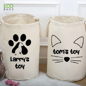 OEM ODM Eco-Friendly Heavy-Duty Large Capacity Canvas Storage Basket Flexible Design for Kids' Dirty Clothes Laundry Wholesale - Product Image 4