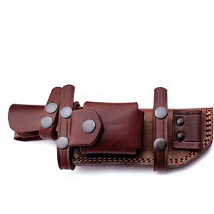 Étui à couteau pliable en cuir de qualité industrielle durable, imperméable, avec clip ceinture, grande capacité, tactique, pour la chasse en extérieur, OEM - Product Image 5