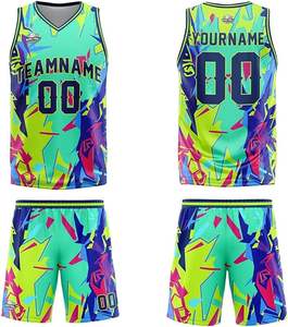 Conceptions d'uniformes de basket-ball personnalisés vente en gros pas cher maillot de basket-ball pour hommes et shorts de basket-ball vêtements d'entraînement d'été bsci - Product Image 3