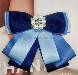 ゼータ・アミカエ ロイヤル＆ライトブルー ネクタイ 調整バンド ドレス蝶ネクタイ プロフェッショナルウェア ZA ネクタイ 学生服リボン 蝶ネクタイ - Product Image 1