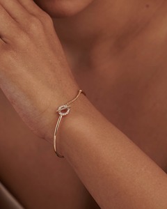 Flexible Open Cuff <b>Bangle</b> Diamond Bracelet 0.27 Ct Natural Diamond G-H Color VS-SI Clarity 14K <b>Solid</b> <b>Gold</b> Handmade Jewelry - Product Image 3