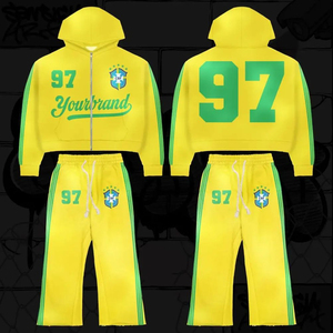 Survêtements coupe-vent baggy sur mesure pour femmes, survêtement léger et inspirant à fermeture éclair intégrale - Product Image 3