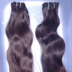 Venta al por mayor directa de la India 100% extensiones de cabello humano indio natural virgen 12a máquina de trama plana virgen doble trama para trenzar - Product Image 6