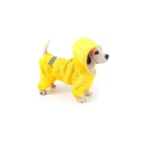 狗雨衣宠物狗雨衣兜帽反光狗外套小狗服装防水迷彩连身衣宠物用品