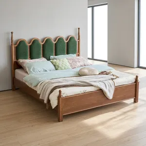 โครงเตียงไม้แอชเนื้อแข็งพรีเมียม สไตล์มินิมอลสำหรับห้องนอน - Product Image 1