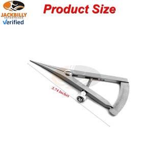 Calibrador Castroviejo 0-20mm Punta recta Manual de micromedición de acero inoxidable alemán Alta calidad Certificado CE Dental - Product Image 3