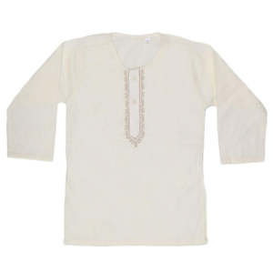Traje Shalwar Qameez para Bebés Recién Nacidos - Color Blanco Hueso - Product Image 3