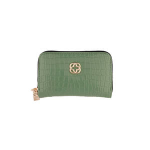 Cartera de cuero de vaca con estampado de menta - Product Image 1