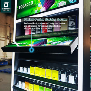 Étagère de présentation de cigarettes et de tabac en métal de grande taille avec éclairage d'ambiance pour les magasins et les supermarchés - Product Image 2