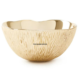 High Quality Eco-Friendly Polished Dinnerware Japanese Top Selling Handmade Gold <b>Antique</b> Aluminum Decorative Bowl - Product Image 4