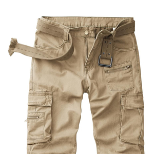 Pantalones Cargo ligeros de alta calidad para caballeros, pantalones de pierna recta con múltiples bolsillos, pantalones Cargo deportivos al aire libre para hombres al por mayor - Product Image 3