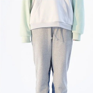 2024 personnalisé hommes polaire France éponge coton pantalons de survêtement poids lourd Patchwork 3D bouffée impression survêtement empilé évasé décontracté hiver - Product Image 4