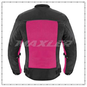 Chaqueta de motocicleta de verano aprobada por la CE para mujer, forro impermeable desmontable, cremalleras de ventilación, decoración con patrón de cuello levantado - Product Image 3