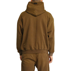 High Quality Men's Heavyweight 100% Cotton <b>Fleece</b> <b>Hoodie</b> Custom Logo Streetwear Fashion Regular Style Thermal for Winter - Product Image 6