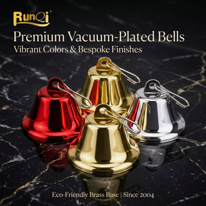Lonceng Terompet Lapis Vakum Warna-warni RunQi - Lonceng Kerajinan Mulut Terbuka Grosir Untuk Kerajinan DIY Kalung Hewan Peliharaan Dekorasi Festival Ornamen - Product Image 1