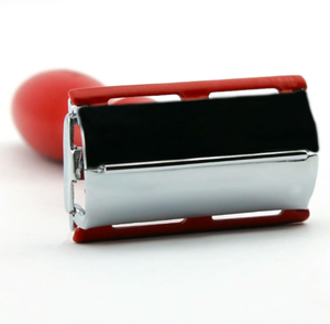 Rasoir de sécurité à ouverture papillon à double bord traditionnel pour hommes manche en bois rouge lame unique poudre à raser pour le visage et le corps pour barbiers - Product Image 4