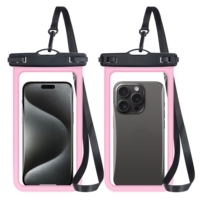 Pochette de téléphone étanche IPX8 en PVC transparent, design sportif, avec cordon, personnalisable, universelle, tactile et protectrice – Vente en gros usine