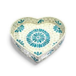 Plateau de luxe en nacre naturelle en forme de cœur, plateau de service, plateau en coquille pour occasions spéciales, fabriqué directement au Vietnam - Product Image 2