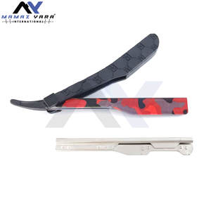 Maquinilla de afeitar recta de peluquero profesional Camo Red Single Blade Razor Precision Shaving Grooming Quality Barber Supplies - Product Image 5