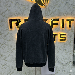 Blank Zipup <b>Hoodie</b> Oversize 600 500 Gsm Puff Print Full Zipper Hoodies Men Cotton Heavyweight Boxy Custom <b>Cropped</b> <b>Zip</b> <b>up</b> <b>Hoodie</b> - Product Image 5