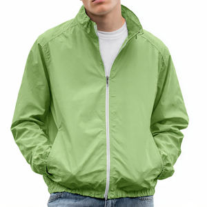 Impermeable de Secado Rápido para Hombre, Chaqueta con Cuello Alto y Cremallera, Impermeable para Senderismo y Camping - Product Image 1