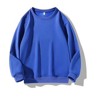 เสื้อสเวตเตอร์ผ้าฝ้ายปักลายสำหรับผู้ชายเสื้อสเวตเชิ้ตสำหรับฤดูใบไม้ผลิสีพื้นทรงหลวมแบบมีสไตล์กำหนดเองตาม100% - Product Image 3