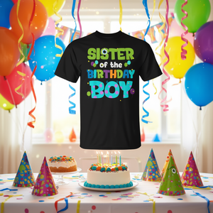 Camiseta de Decoración para Fiesta Familiar de Cumpleaños de Niño Monstruo, Regalo para Hermana, Producto Promocional - Product Image 3