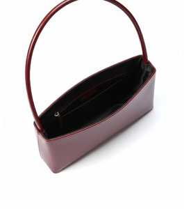 กระเป๋าหนังแท้สีเบอร์กันดี สายเดี่ยว ซิปกันน้ำ ขนาด 5 นิ้ว กระเป๋าสะพายไหล่ผู้หญิง สไตล์มินิมอล กระเป๋าใต้วงแขน ยุค 90 วินเทจ ทันสมัย - Product Image 2