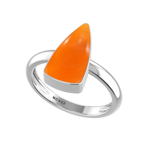 925 Sterling <b>Silver</b> <b>Ring</b> Bezel Setting Carnelian Gemstone Mix Shapes Classic Wedding Party Trendy Fashionable Unisex - Product Image 4