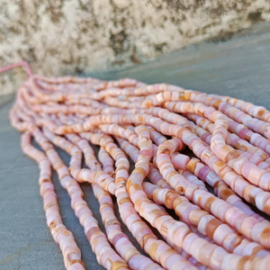 Perles en forme de pneu lisse opale rose 6mm coupe de roue Heishi perles d'opale de pierres précieuses pour la fabrication de bijoux 13 pouces fournisseur de brins - Product Image 2