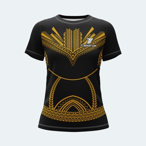 Nueva Llegada, Venta Caliente, MOQ Bajo, Camisetas de Diseño Tribal para Mujer, Cuello Redondo, Manga Corta, Tallas Grandes, Ligeras y Transpirables - Product Image 5