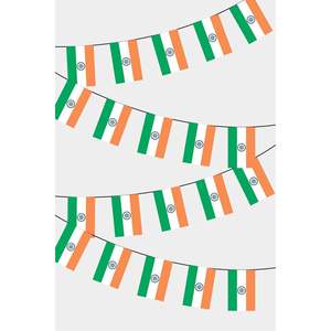 Guirlande rectangulaire du drapeau indien pour les célébrations de Diwali - Product Image 1
