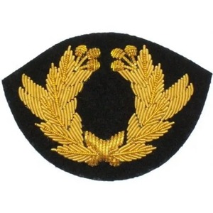 Badges brodés sur mesure, nouveau design 2026, service OEM, qualité supérieure, broderie artisanale, badges en fil doré, vente en gros - Product Image 1