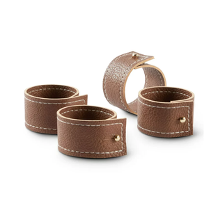 Rond de serviette en cuir personnalisable fabriqué à la main Rond de serviette avec rond de forme marron Rond de serviette le plus vendu - Product Image 4