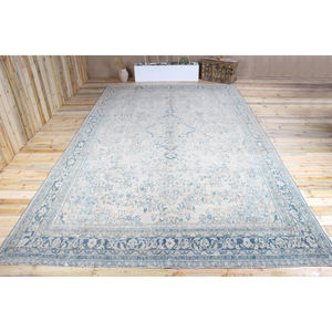 Alfombra Vintage de 10x16.8 pies, Alfombra Turca Extra Grande, Alfombra Azul con Diseño Floral - Product Image 1