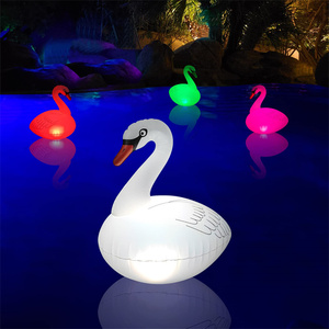 Hot Sale IP68 Waterproof Solar Inflatable <strong>Floating</strong> <strong>Swan</strong> <strong>Multi</strong> <strong>Color</strong> Swimming <strong>Pool</strong> LED Lights for Lawn Yard Party - Product Image 1