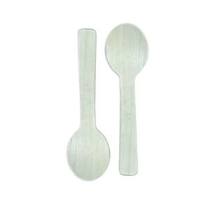 Cucharas desechables de hoja de palma biodegradables de 10 cm ecológicas Cubiertos compostables para bodas y fiestas para postres - Product Image 4