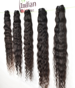 100% High Quality Natural Color Black Remy Indian Human Hair Bundles Wavy Peruvian Deep Virgin Weave Aligned Cuticle <b>Extensions</b> - Product Image 4