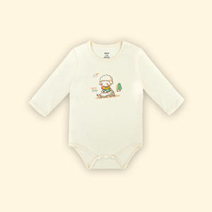 Conjunto de Kimono Unisex para Bebé ALB10, Manga Larga, un Solo Botón, Tejido Transpirable, 100% Algodón Orgánico, Diseño de Dibujos Animados, Cuello Redondo, Talla 4 - Product Image 3