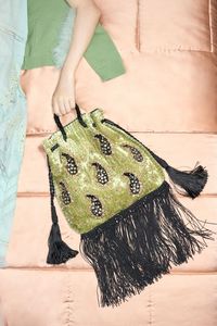 กระเป๋าคลัทช์งานปักสไตล์โบฮีเมียนงานแฮนด์เมดสำหรับงานแต่งตอนเย็นประดับมุกซับในดีไซน์แฟนซีขายส่ง - Product Image 2