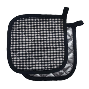 Nid de poule en 100% coton biologique, couleur noire, confortable, antidérapant, sécurité de la cuisine domestique, résistant à la chaleur, certificat GOTS, tailles personnalisées - Product Image 5