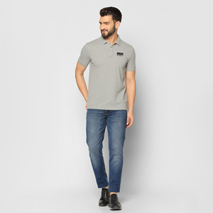 เสื้อยืดโปโลผ้าฝ้าย100% สำหรับผู้ชายพิมพ์ลายทึบกันรอยเหี่ยวย่นโลโก้คุณภาพสูงออกแบบได้ตามต้องการ - Product Image 3