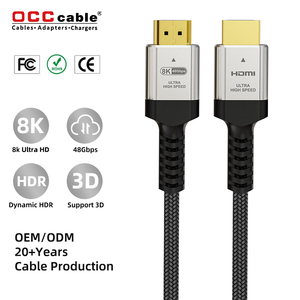 สาย2.1 HDMI แบบบางเฉียบ8K OD 5.0mm 48Gbps 4K120Hz 8K60Hz 10K สาย HDMI ถักเพรียวบางสำหรับ gimbal PS5 Apple TV HDR earc <span class=keywords><strong>บาง</strong></span> - Product Image 1