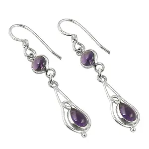 Pendientes de Plata 925 con Amatista, Joyería Elegante para Mujer, Accesorio de Moda - Product Image 3