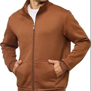 Veste en polaire pour homme de qualité supérieure, décontractée, zippée, légère, sweat-shirt athlétique, pull d'extérieur avec poches - Product Image 1