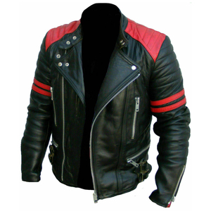 Blousons de moto en cuir de vache véritable pour hommes, taille XL, avec logo personnalisé, pour équipes de course et de motocross - Product Image 1