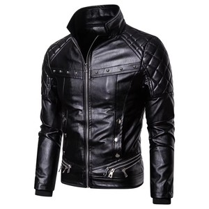 Veste bomber en cuir d'hiver pour homme, personnalisable avec logo d'entreprise, en cuir vierge. - Product Image 1